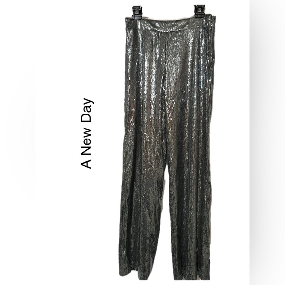 A NEW DAY SEQUIN DRESS PANTS WITH SIDE ZIPPER SIZE 6. NWT - Picture 3 of 11